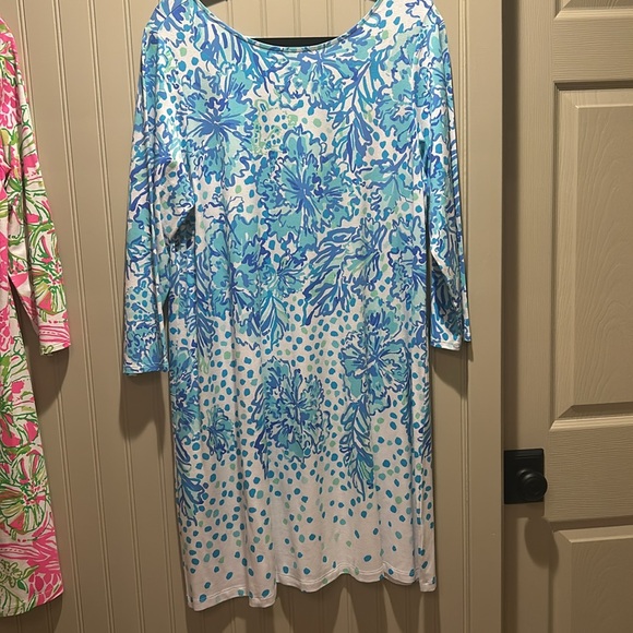 LILLY PULITZER XL Beautiful OPHELIA dress NWT in turquoise, blue and white - Picture 7 of 7